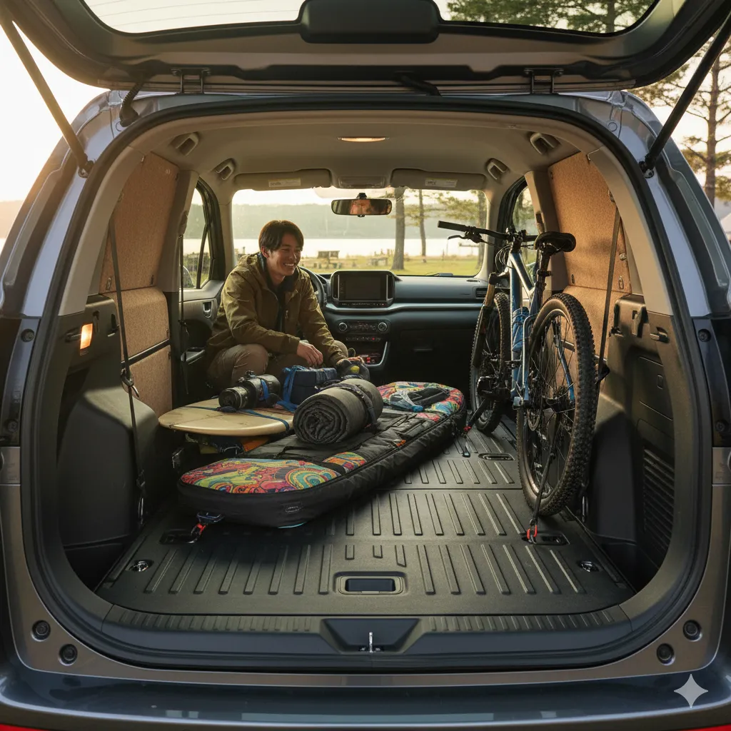 2人乗りモデル「シエンタJUNO（ジュノ）」の広大でフラットな荷室