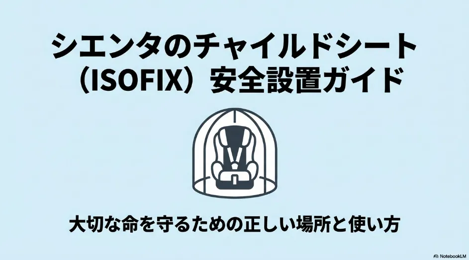 シエンタのISOFIX対応チャイルドシートを安全に設置する場所と使い方を解説するガイド