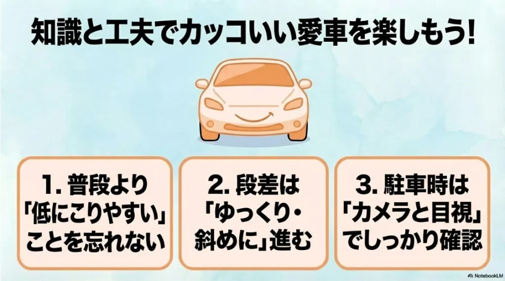 シエンタのモデリスタを無傷で保つための3つの心得（意識・徐行・確認）のまとめ