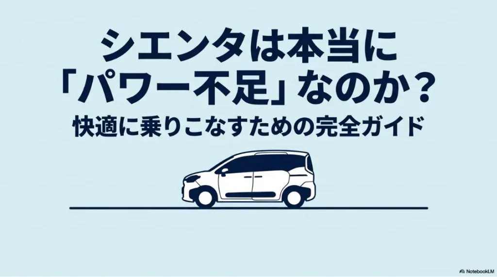 シエンタのパワー不足解消ガイドのタイトルスライド
