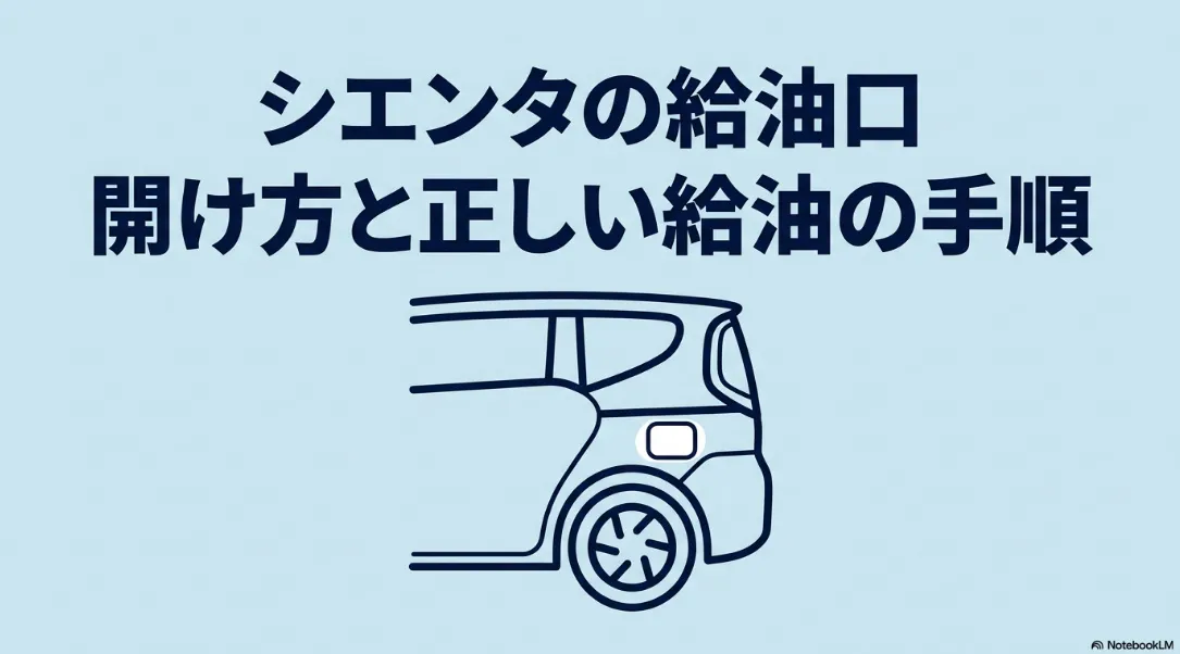 シエンタの給油口の開け方と正しい給油手順