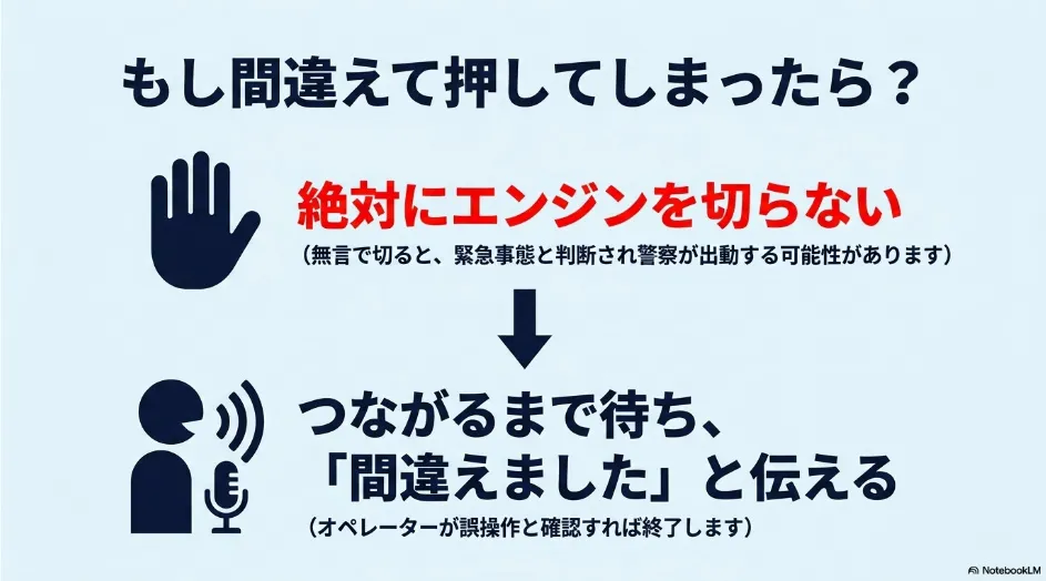 シエンタのSOSボタンを間違えて押したときは電源を切らず、オペレーターへ誤操作と伝える方法