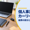 ノートパソコンと電卓、手帳、車の鍵が置かれた仕事机