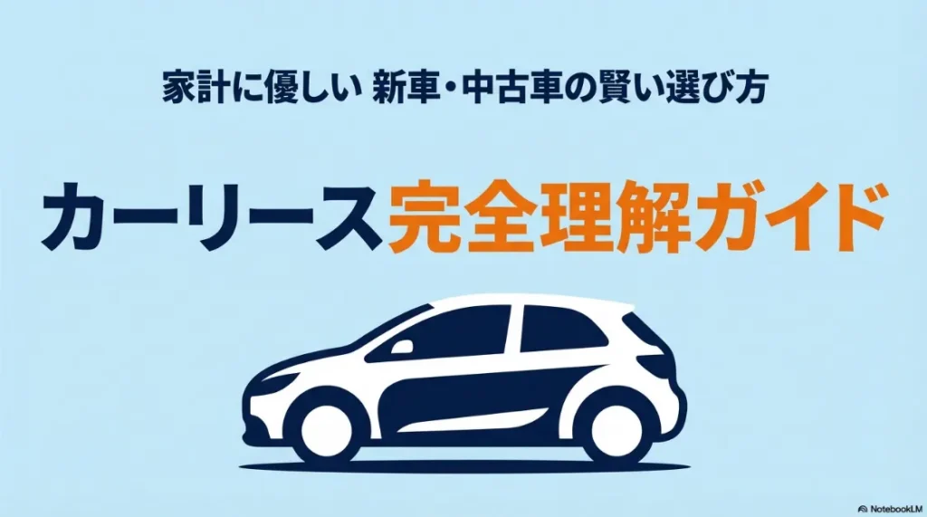 家計に優しい新車・中古車の賢い選び方、カーリース完全理解ガイドのスライド表紙画像