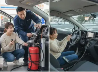 シエンタの空気圧警告灯が消えない？適正値とリセット手順を解説