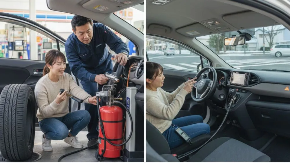 シエンタの空気圧警告灯が消えない？適正値とリセット手順を解説