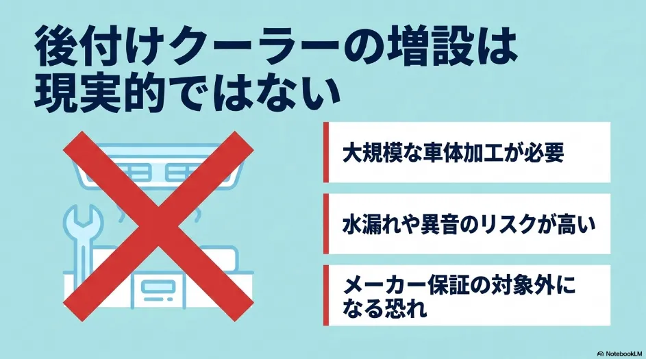 シエンタへの後付けリアクーラー増設が現実的ではない理由