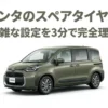 トヨタ・シエンタの外観写真と「シエンタのスペアタイヤ事情：複雑な設定を3分で完全理解」というタイトル。