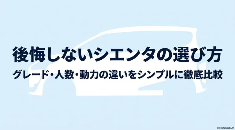 シエンタのグレード違いを徹底比較！自分に合う選び方を紹介