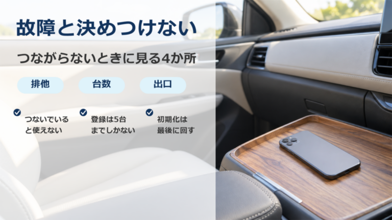 シエンタのBluetooth接続｜つながらない原因と対処