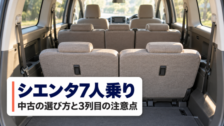 シエンタ7人乗り中古の選び方｜相場と3列目の注意点を解説
