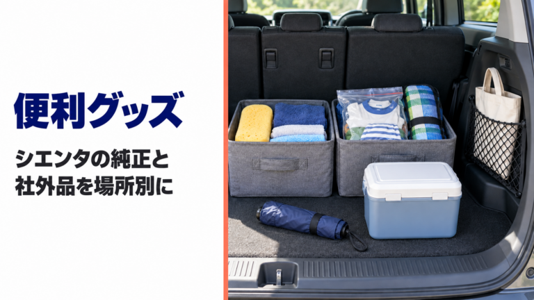 シエンタの便利グッズ｜純正の税込価格と社外品を場所別に比較