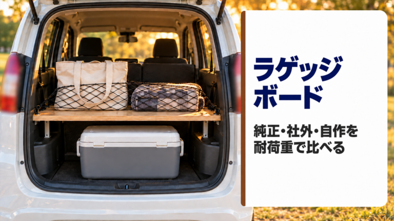 シエンタのラゲッジボード｜純正・社外・自作を耐荷重で比べる