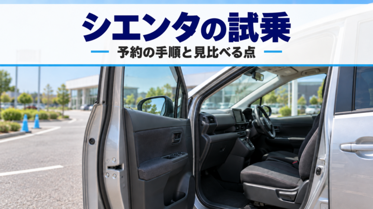シエンタの試乗｜予約の手順と5人乗り・7人乗りで見比べる点