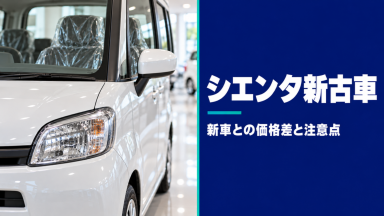 シエンタ新古車・未使用車は得？新車との価格差と注意点を比較